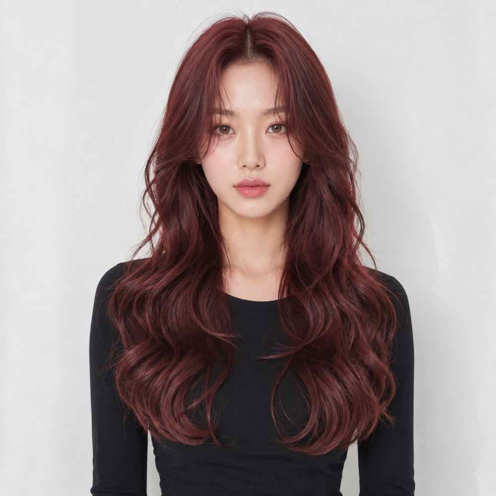 레드브라운 & 레이어드컷 (COLOR)